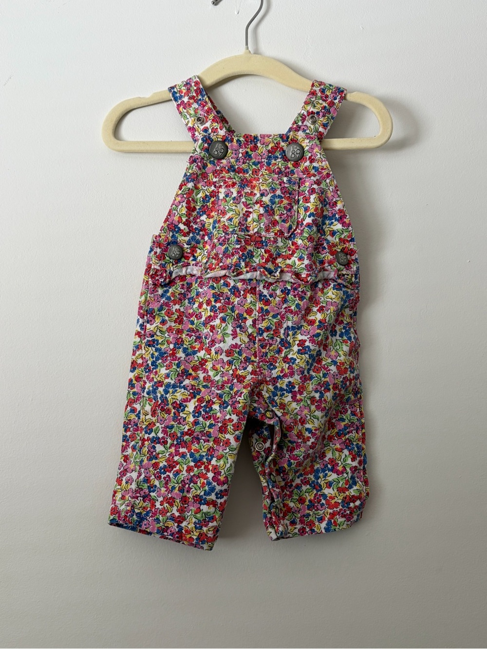 Children’s Place Floral Multi-Color Girls Overalls